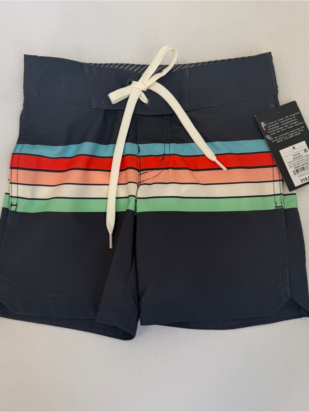 Art Class Boys Swim Trunks Size 4 Striped Board Shorts NWT